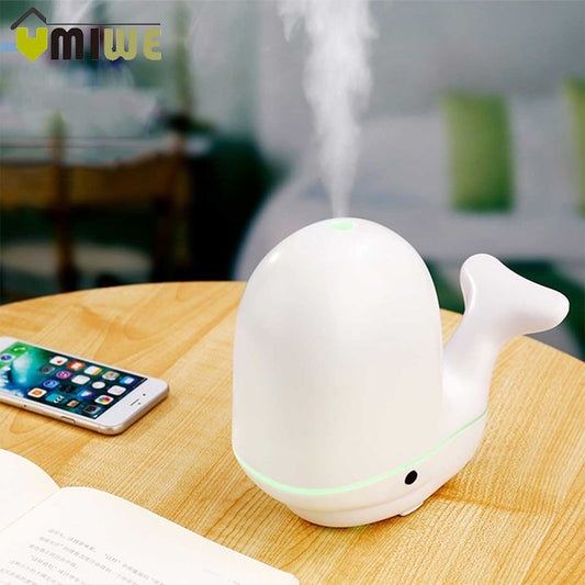 Creative Pat Light Whale Air Humidifier - Ultrasonic Aroma Essential Oil Diffuser for Fresh Air