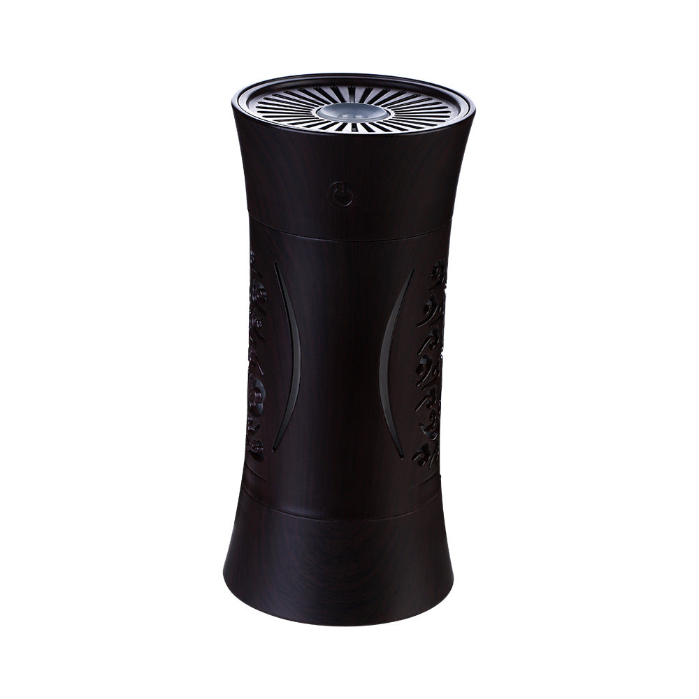 Wood Grain Hollow Humidifier - Mini USB Aromatherapy Air Cleaner