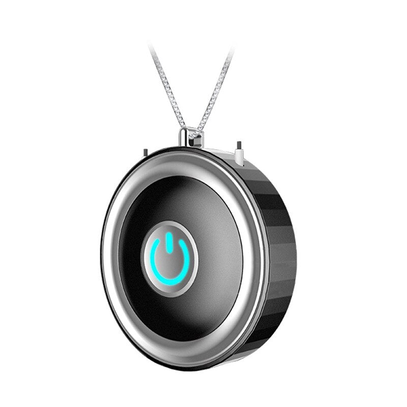 USB Portable Wearable Air Purifier Necklace - Negative Ion Freshener for Clean Air