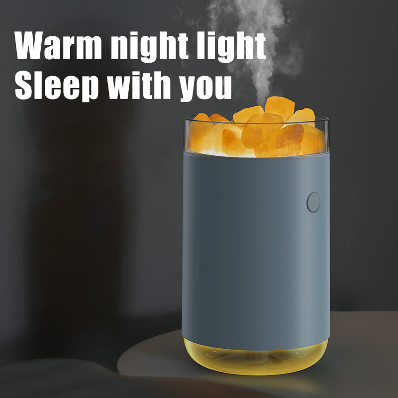 Crystal Salt Stone Humidifier - Silent Air Humidification & Aromatherapy Diffuser