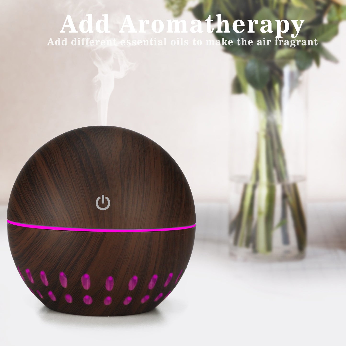 Colorful Translucent Humidifier - 130ML Small Capacity for Fresh Air