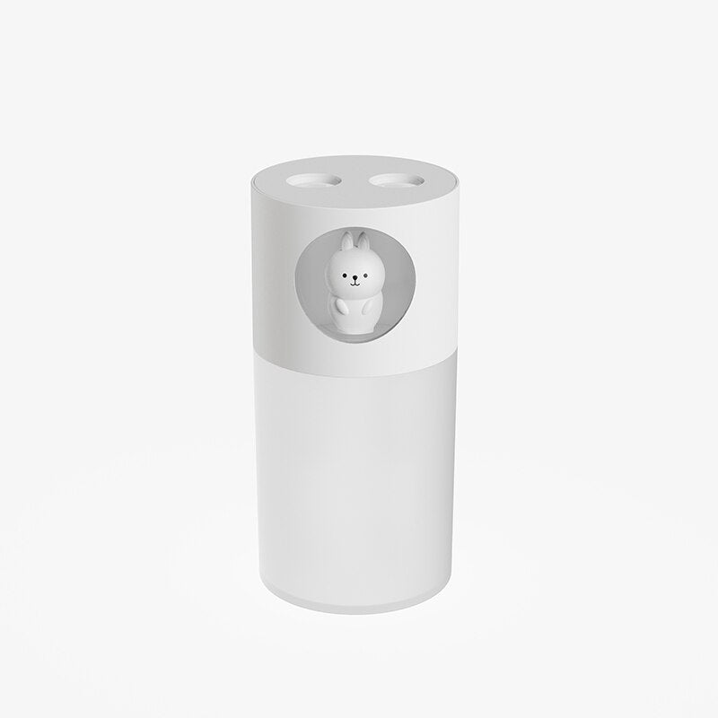 Cute Humidifier Double Spray - USB Ultrasonic Aroma Diffuser with Romantic Lamp