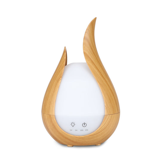 200ml Wood Grain Aroma Diffuser Ultrasonic Vase Humidifier for Clean, Fresh Air