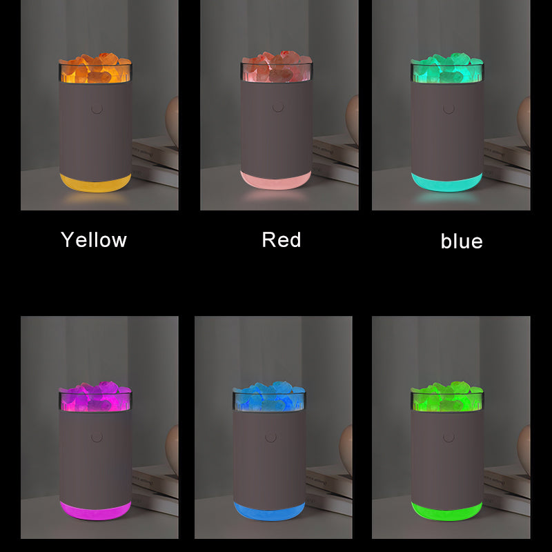 Crystal Salt Stone Humidifier - Silent Air Humidification & Aromatherapy Diffuser