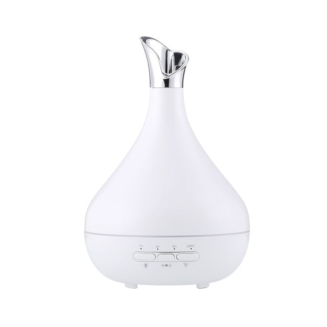 Blue and White Porcelain Essential Oil Diffuser – 300ml Aroma Humidifier with 7-Color LED Light