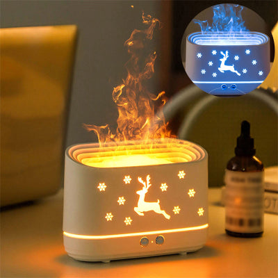 Moose Flame Humidifier - Silent High Fog Desktop Atmosphere Lamp