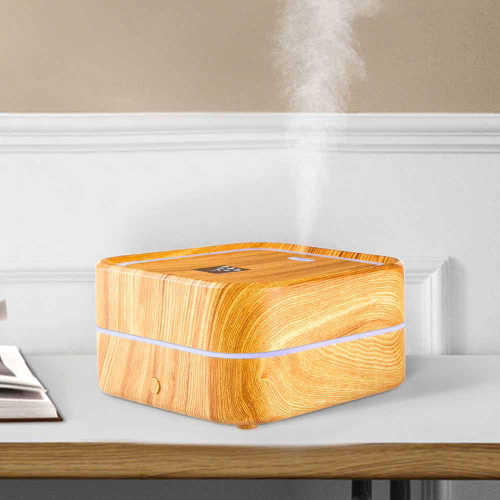 Wood Grain O4 Aromatherapy Machine - Ultrasonic Humidifier & Diffuser for Home and Car