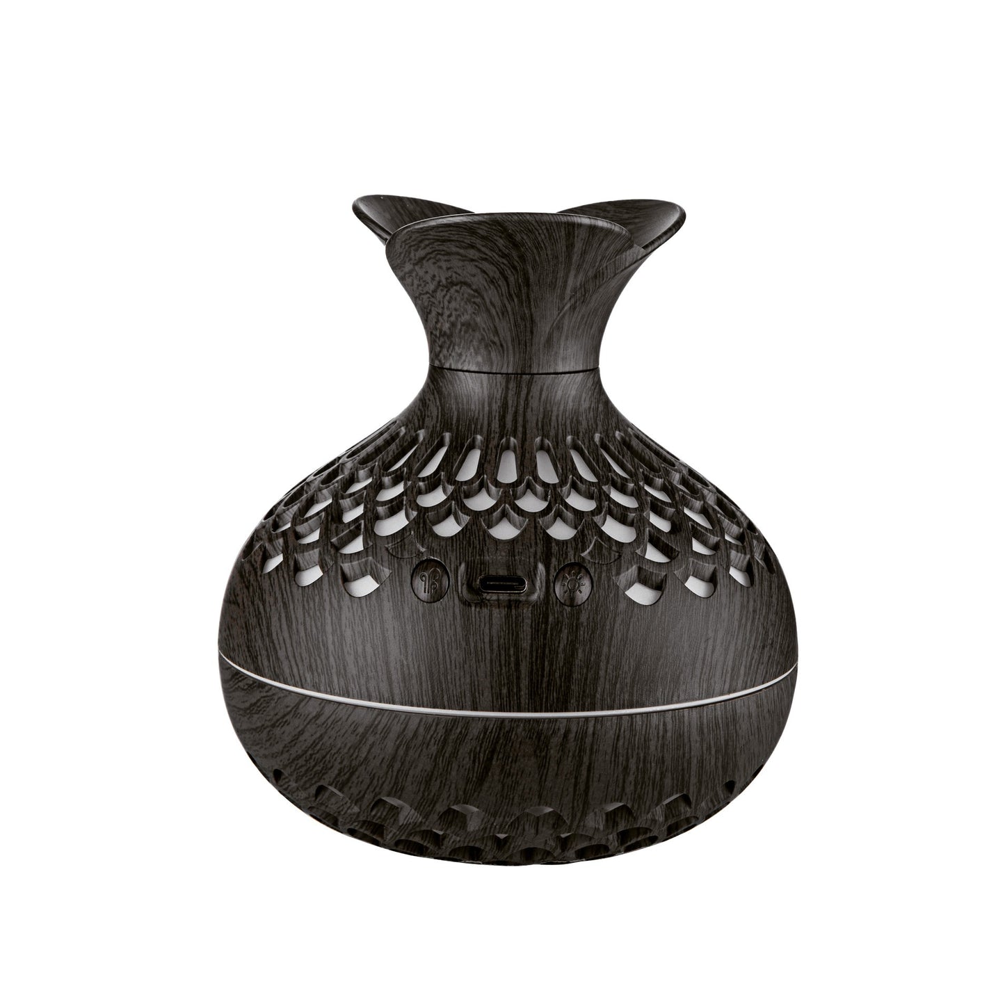 Flower Humidifiers Wooden USB Rechargeable - Portable Essential Oil Diffuser