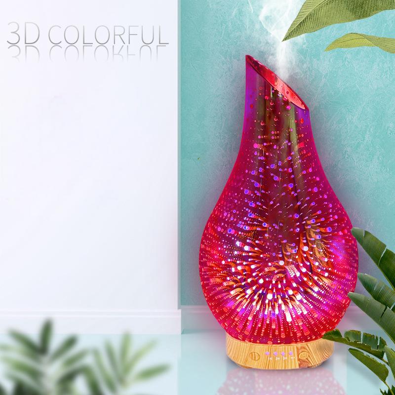 100ml Aromatherapy Machine Humidifier with 3D Colorful Fireworks Night Light