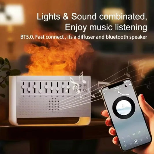 Bluetooth Speaker & Aromatherapy Humidifier with Night Light - 8 White Noise Sounds