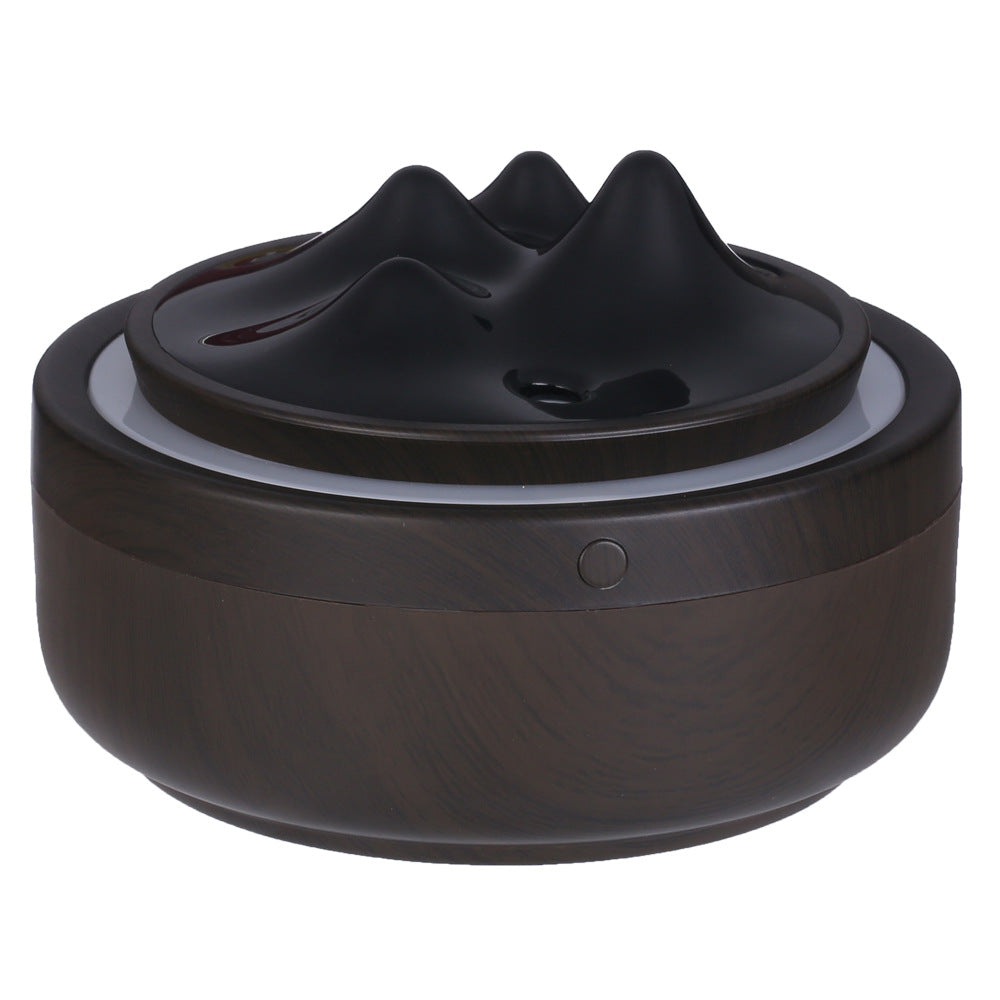 New Creative Wood Grain Mountain View Humidifier - Mini USB Aromatherapy Air Night Light