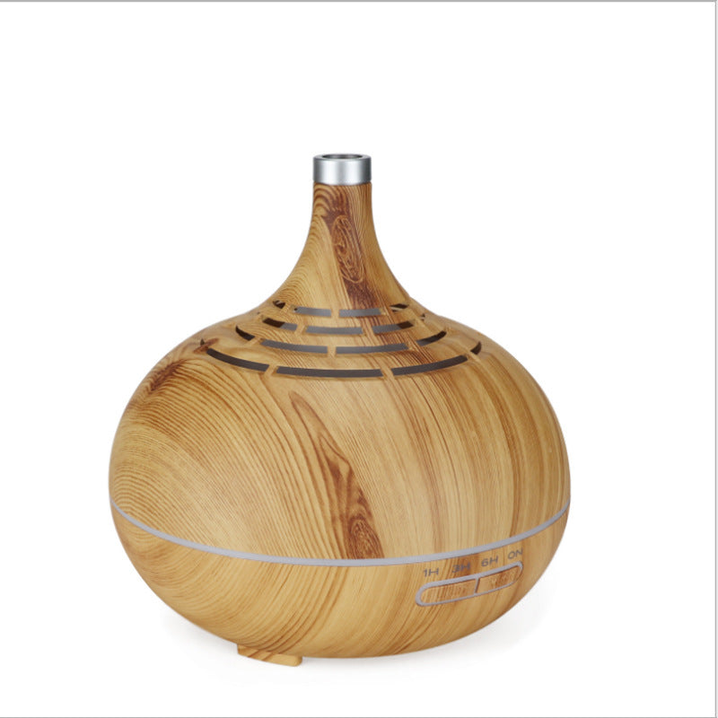 400ml Wood Grain Aroma Diffuser Humidifier - Portable Home Purifier