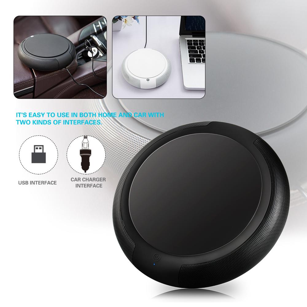 Car Air Purifier with Filter - Portable USB Cleaner for Cigarette Smoke and Odor Removal