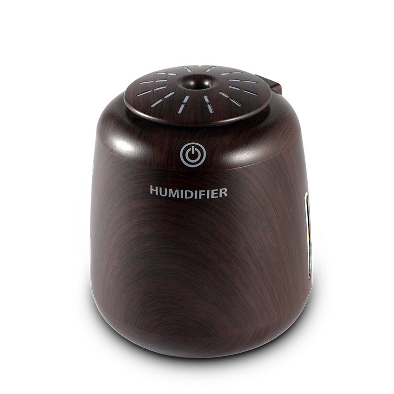 USB Wood Grain Car Humidifier Mini Humidification Purifier with Night Light