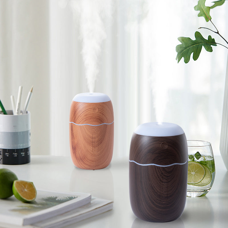Marquee Wood Grain Humidifier - USB Aromatherapy Air Night Light