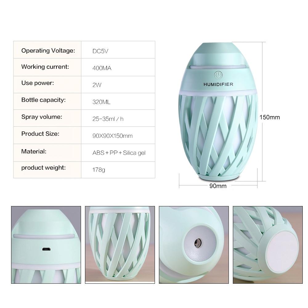 USB Air Humidifier LED Electric Aroma Diffuser for Fresh Clean Air