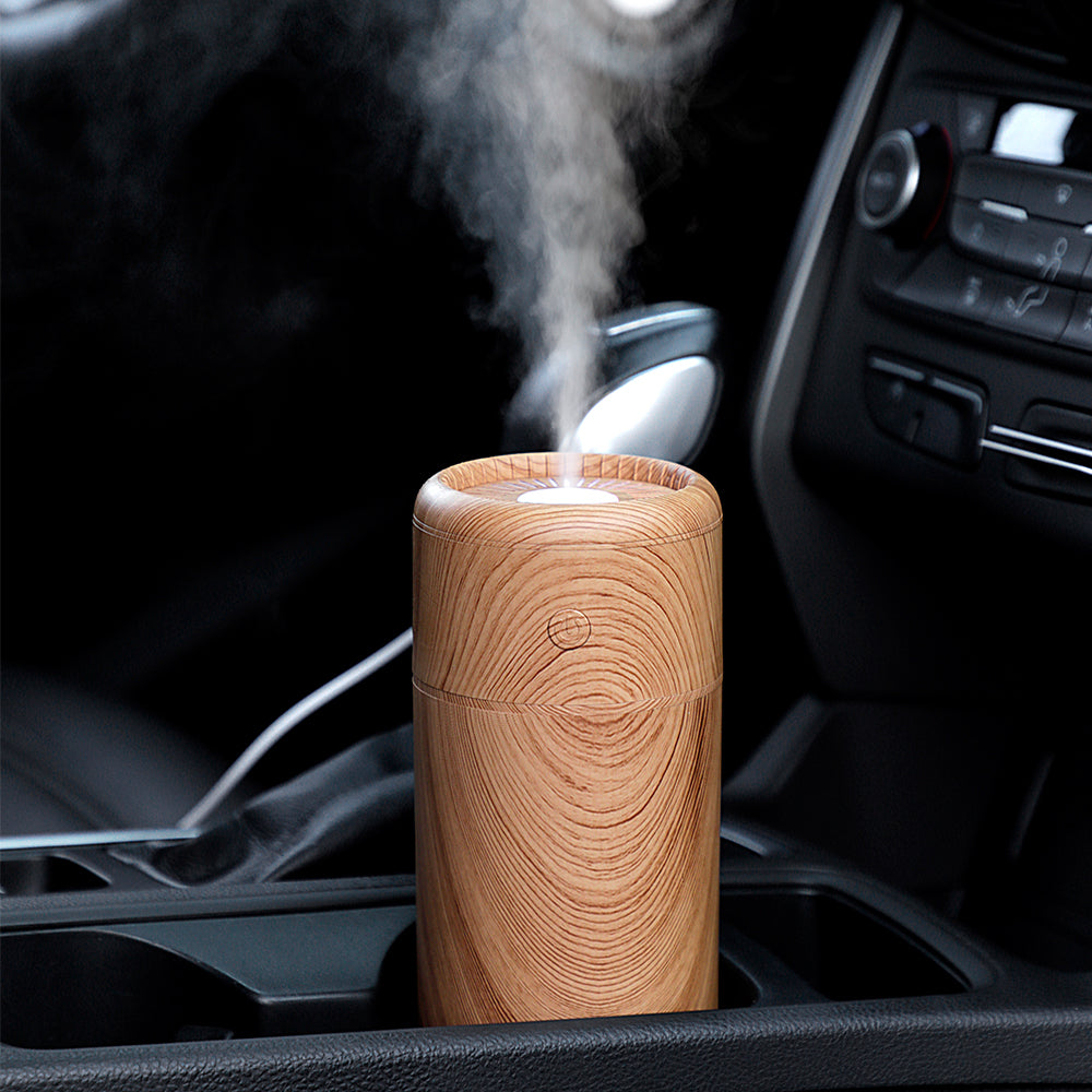 Wood Grain L13 Mini USB Aromatherapy Humidifier & Night Light
