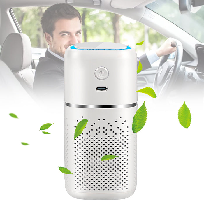 Car Air Purifier Desktop Oxygen Bar - Smoke and Dust Removal with UV Sterilization