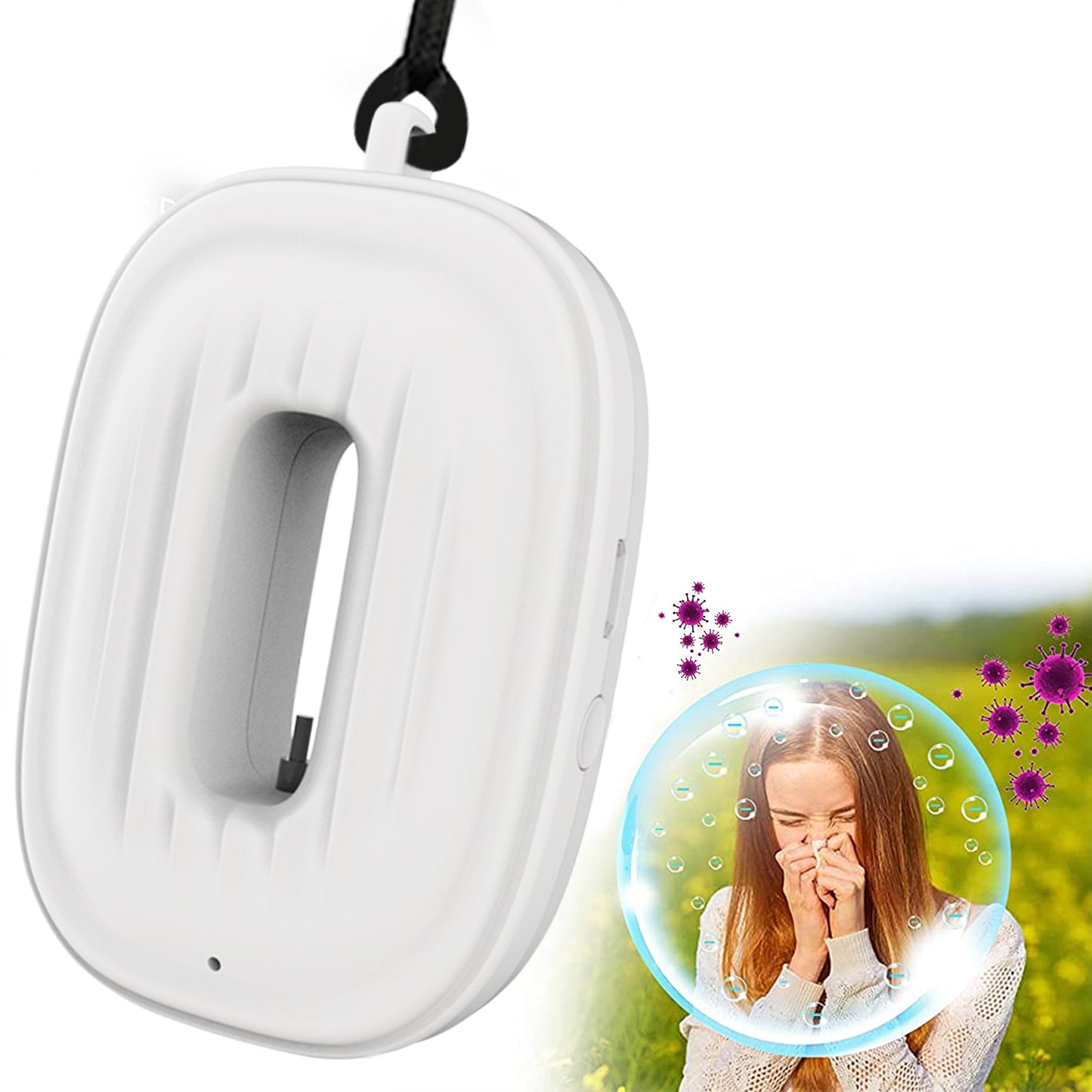 Portable Air Purifier Necklace - Small Oxygen Bar & Car Purifier