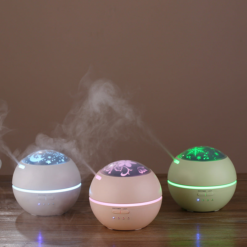Light And Shadow Aromatherapy Machine - Mini Humidifier & Ultrasonic Diffuser