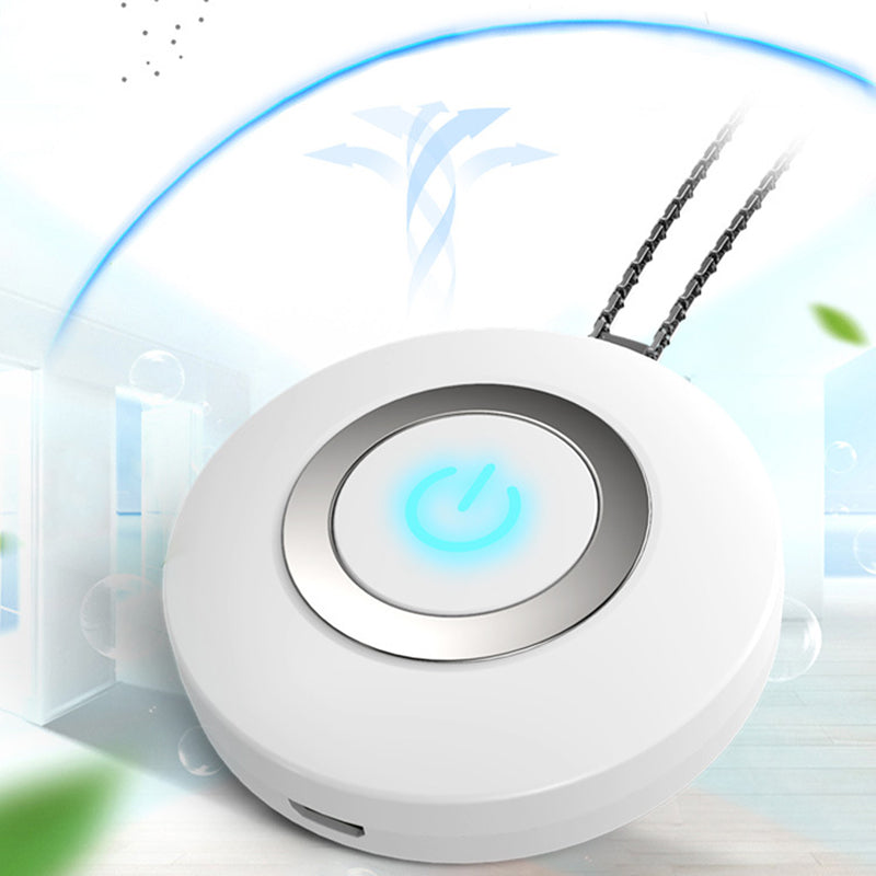 Wearable Air Purifier Necklace - Mini Portable USB Air Cleaner with Negative Ion Generator