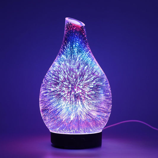 100ml Aromatherapy Machine Humidifier with 3D Colorful Fireworks Night Light