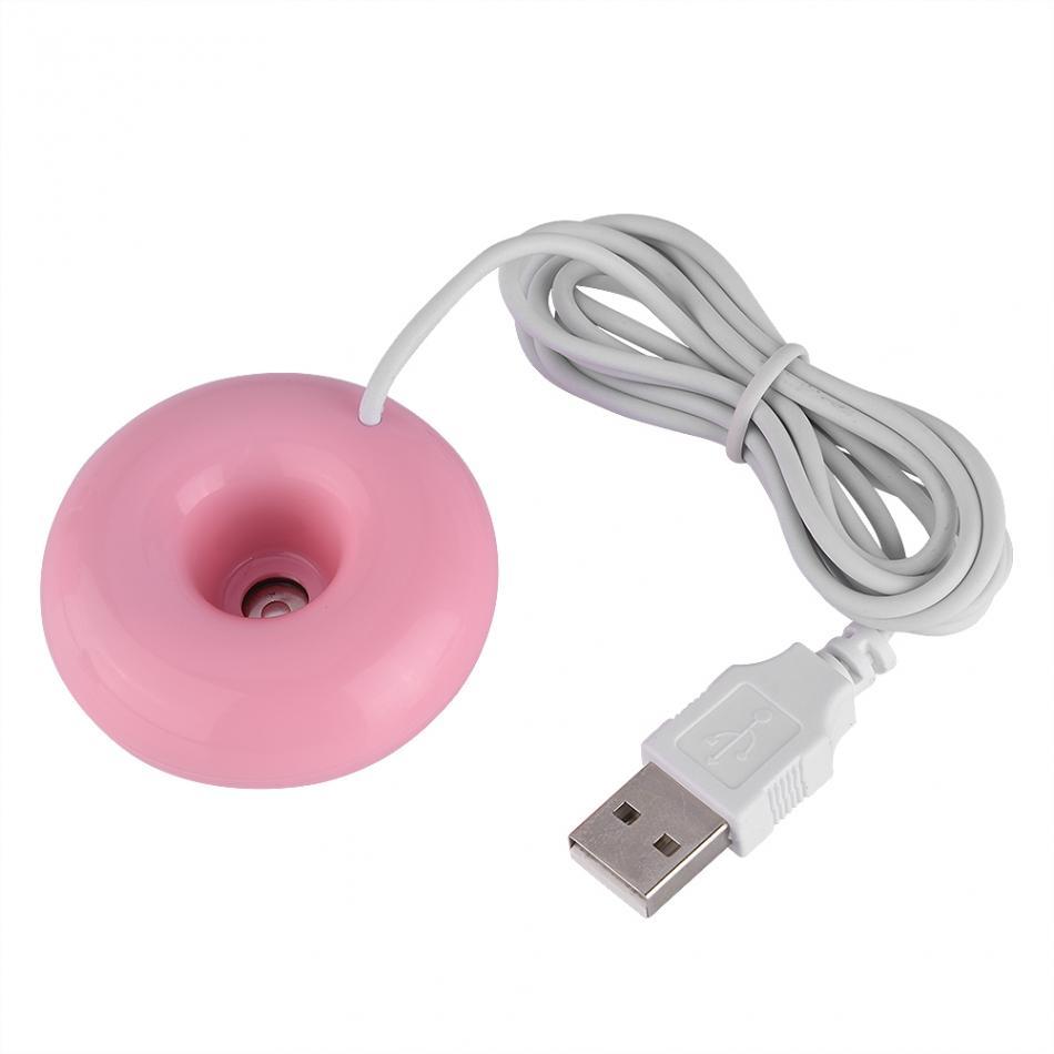 USB Spray Ultrasonic Humidifier Air Diffuser - Donut Design for Fresh and Clean Air