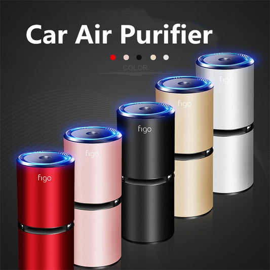Portable Car Air Purifier - Ionic Odor Eliminator & Air Filter