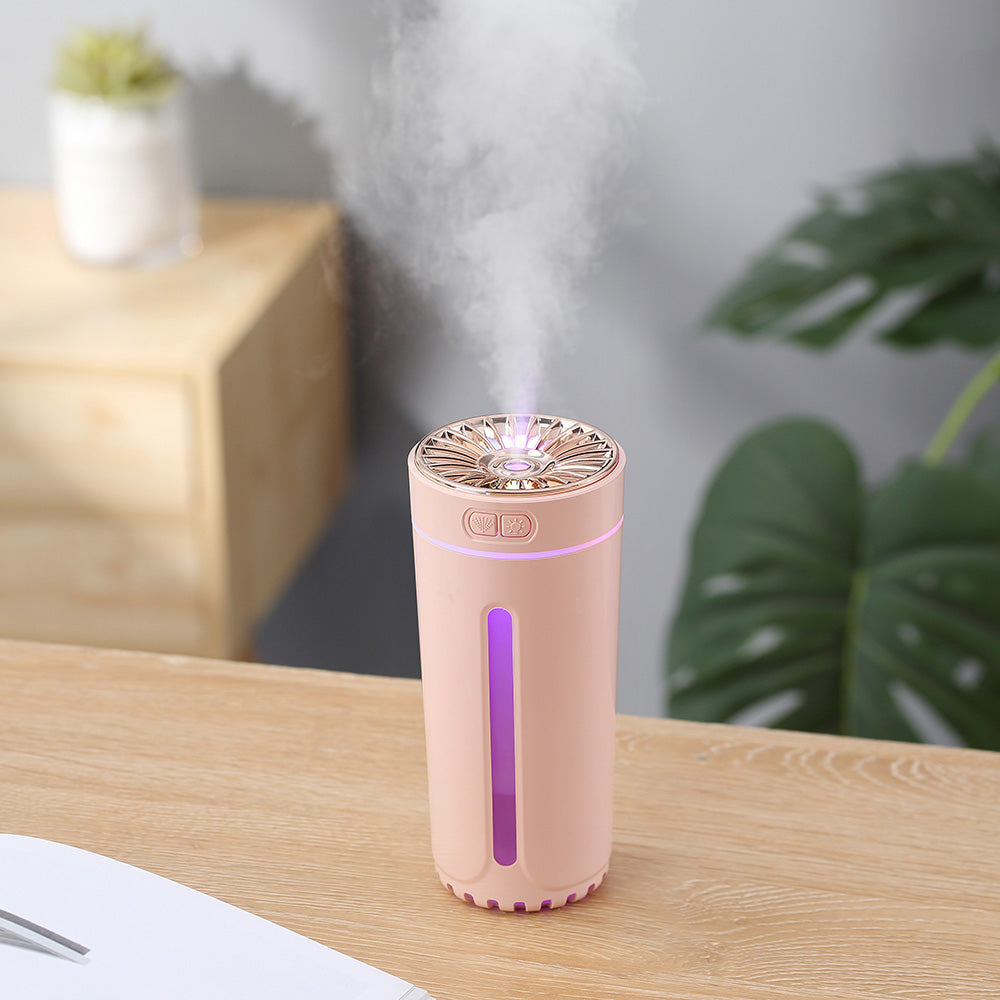 Colorful Night Light USB Car Aromatherapy Humidifier - Silent & Portable