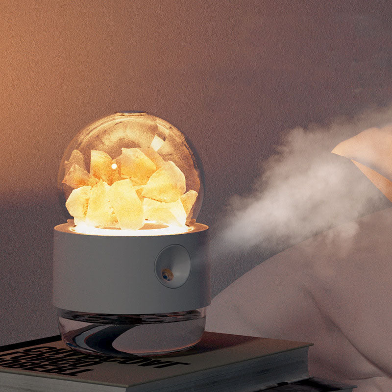 300mL Wind Crystal Ball Humidifier - USB Household Hydration with Nano Spray & Night Light