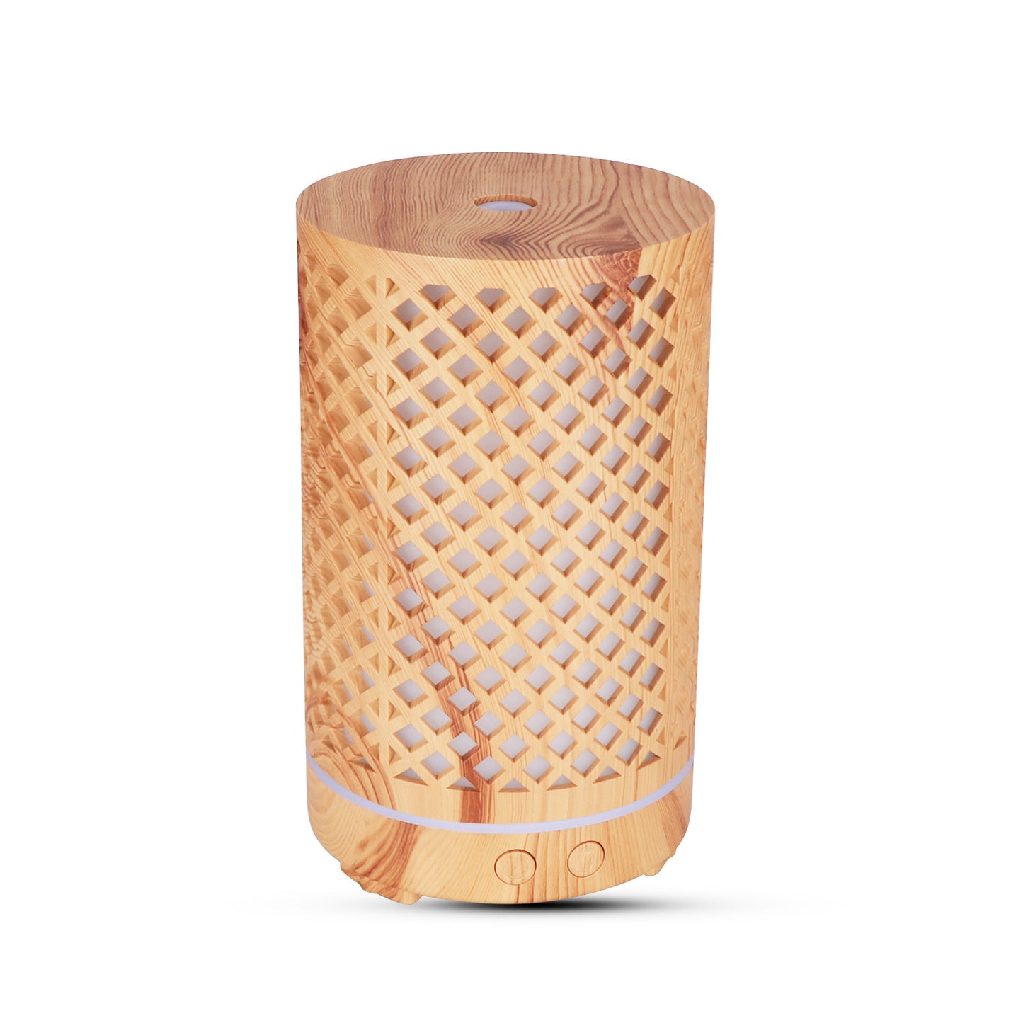 New Hollow Lattice Wood Grain Aromatherapy Humidifier - 200ml for Home & Office