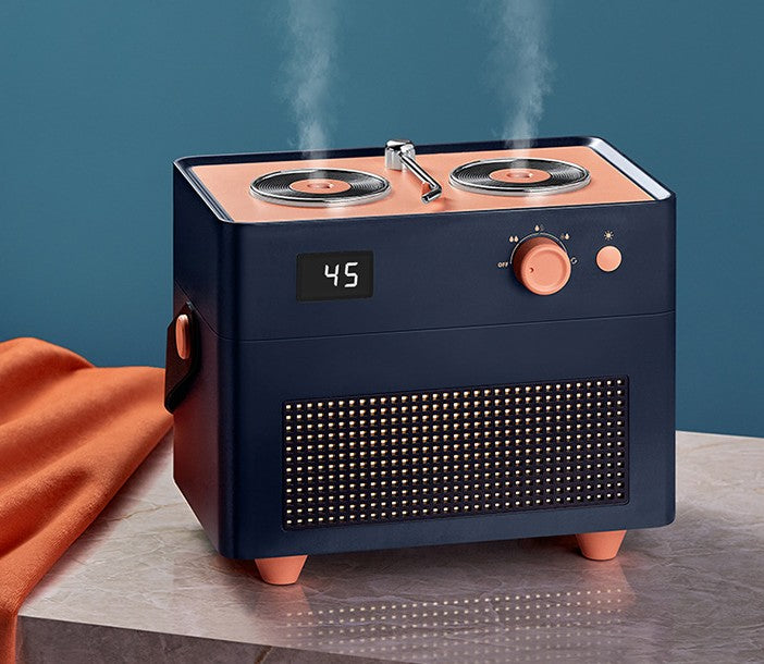 Portable Dual Jet Humidifier - USB Charged Mini Air Purifier for Home and Car
