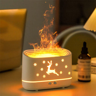 Moose Flame Humidifier - Silent High Fog Desktop Atmosphere Lamp