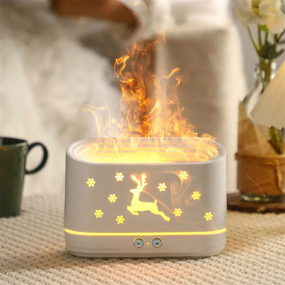 Moose Flame Humidifier - Silent High Fog Desktop Atmosphere Lamp