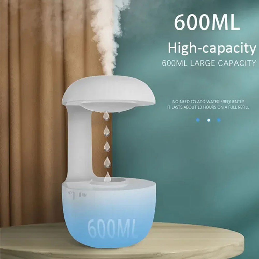 600ml Water Drop Humidifier Essential Oil Aromatherapy Diffuser for Fresh Air