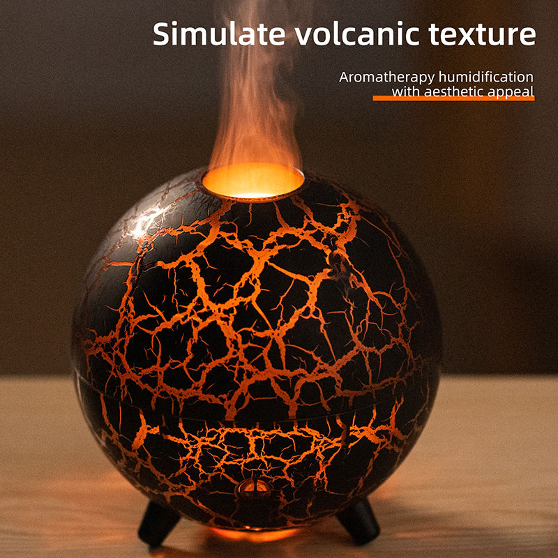 Crack Planet RGB Flame Aroma Diffuser - Ultrasonic Cool Mist Maker