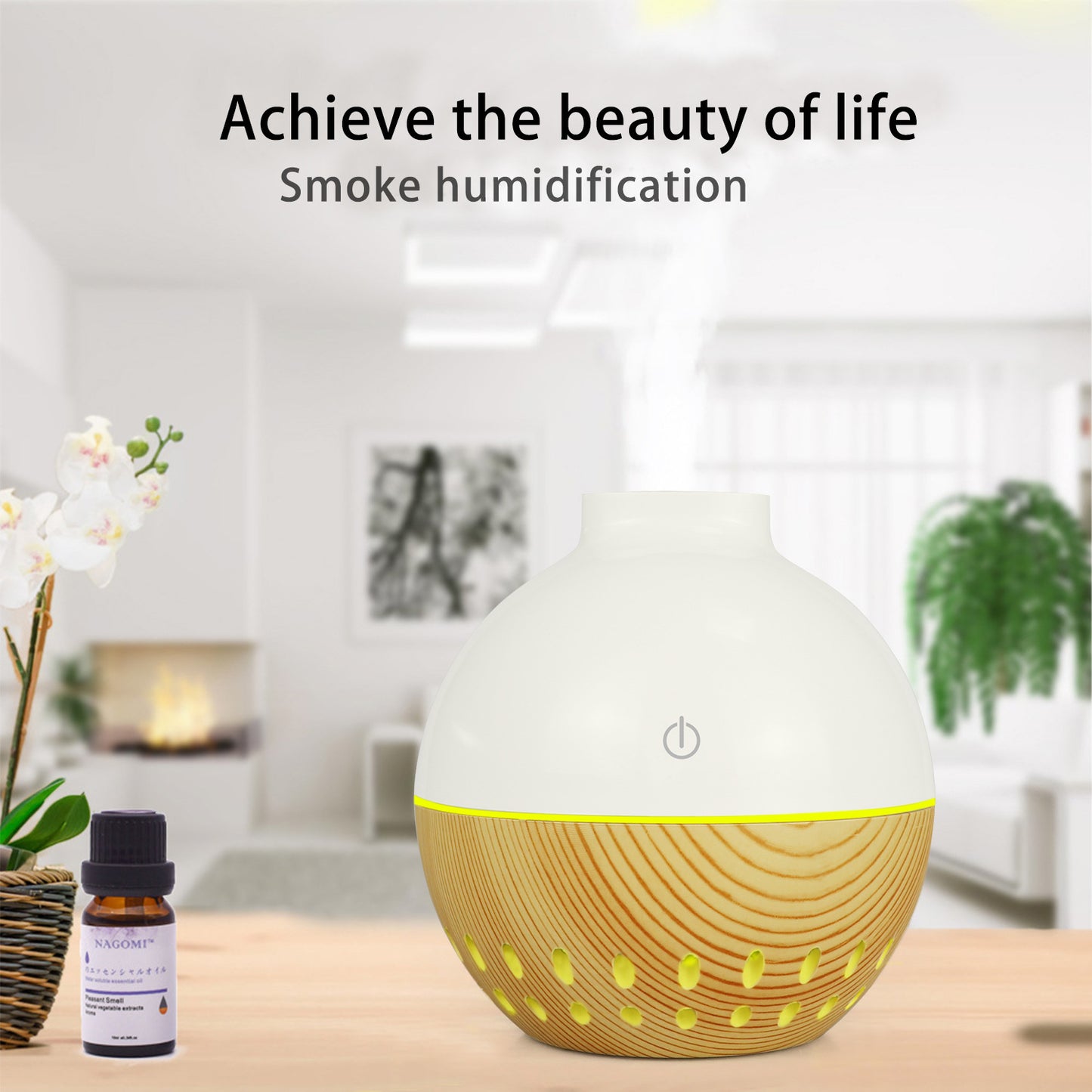 Mini Small Capacity Fog Humidifier with Colorful Night Light - USB Air Humidifier for Office and Desktop