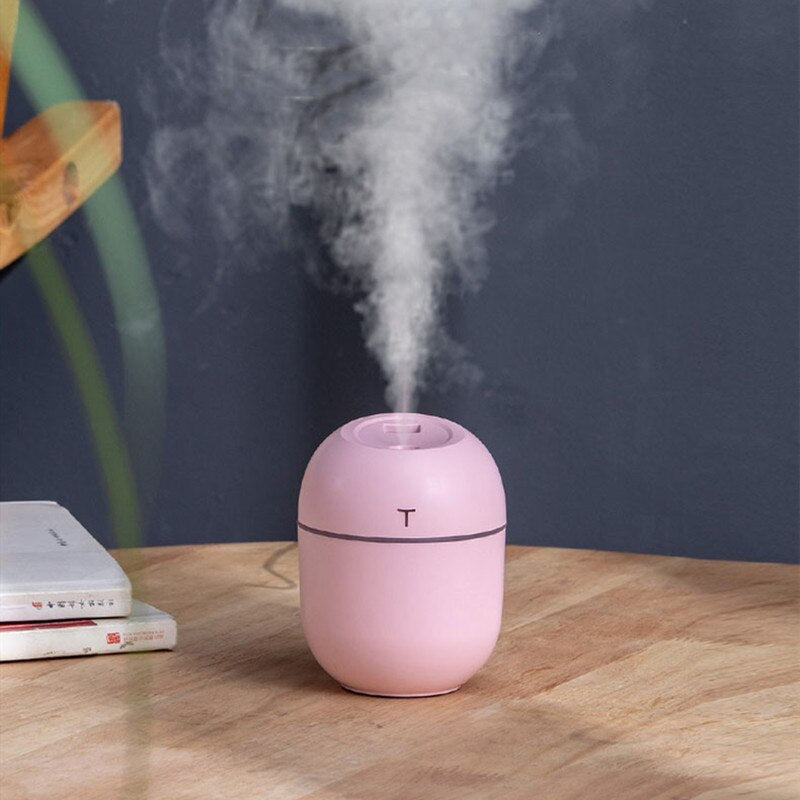 Mini Air Humidifier 200ML Aroma Essential Oil Diffuser with LED Night Lamp