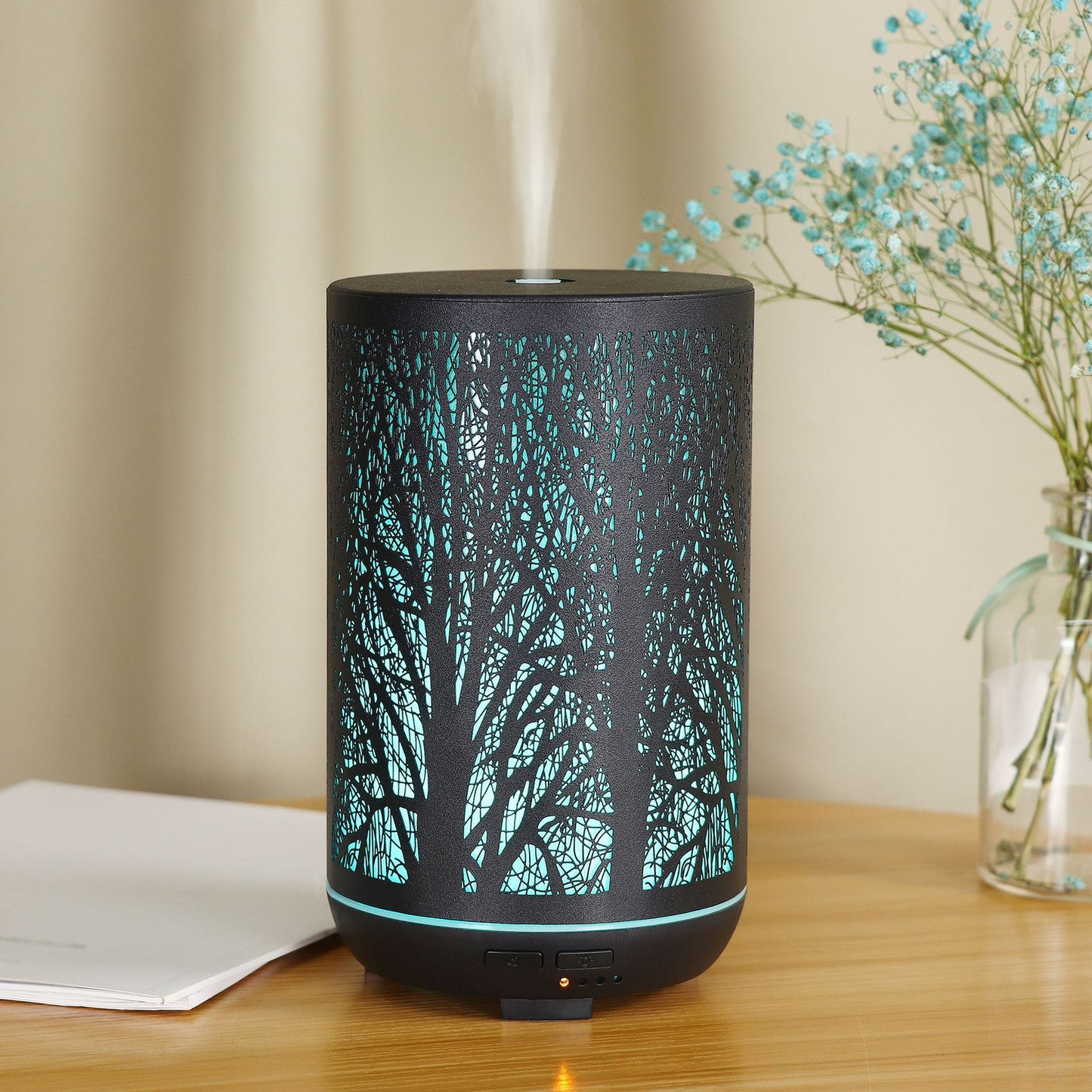 Flat-Top Big Forest Wrought Iron Aroma Diffuser - 300ml Humidifier