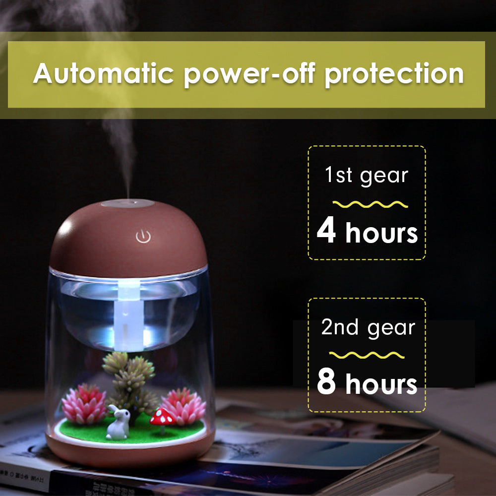 Micro Landscape Humidifier - Colorful USB Lamp for Fresh Air