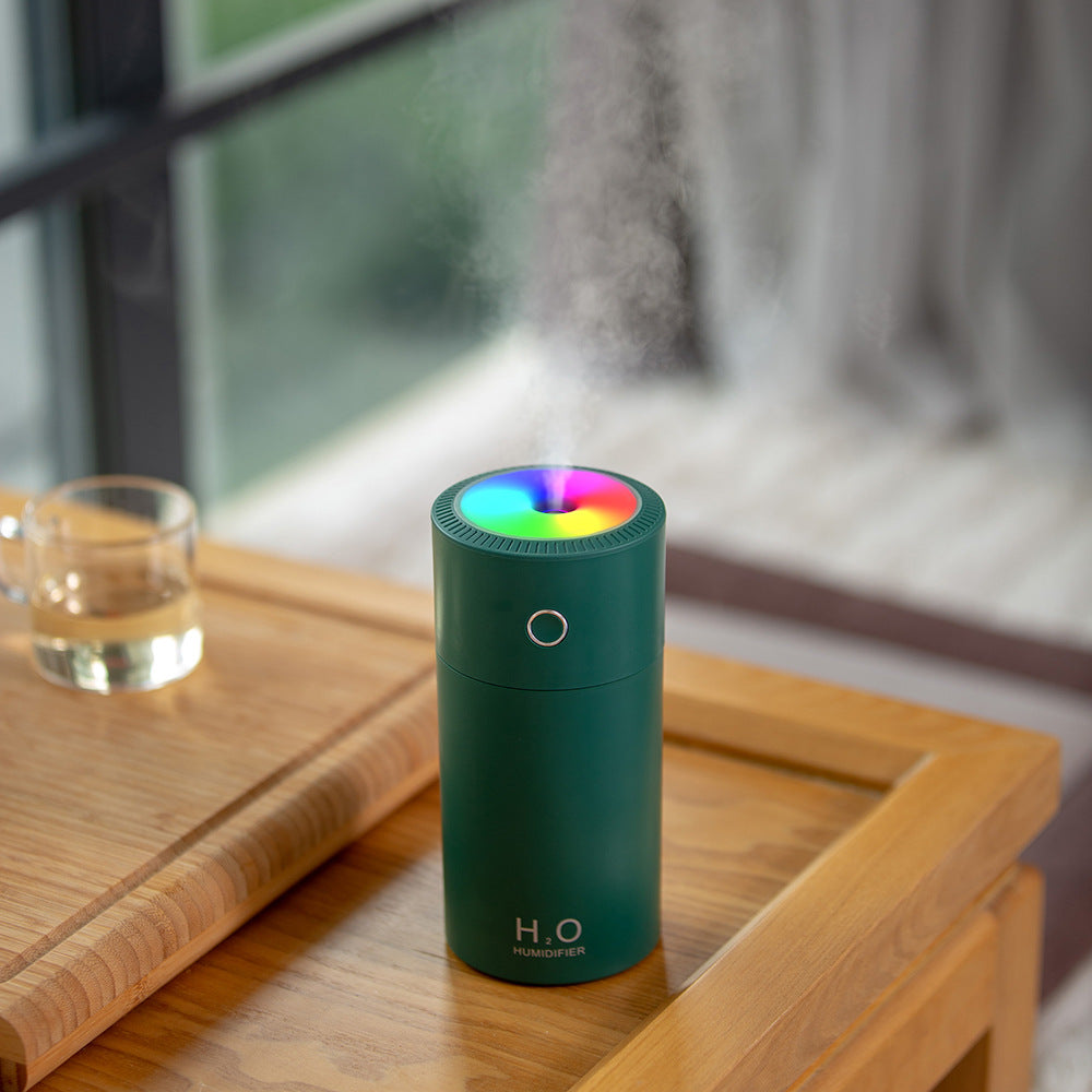 New Rainbow Cup Humidifier: Mini Desktop Spray Air USB Car Mounted Humidifier