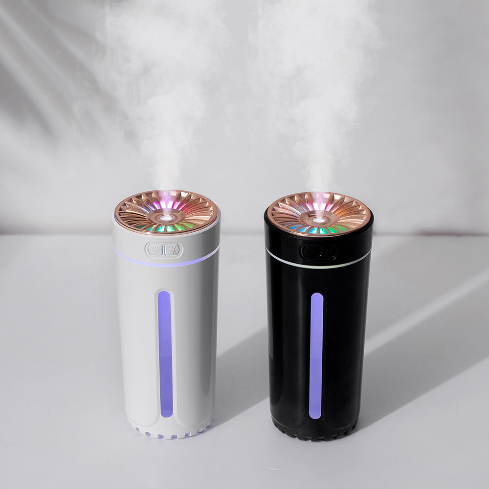 Colorful Night Light USB Car Aromatherapy Humidifier - Silent & Portable