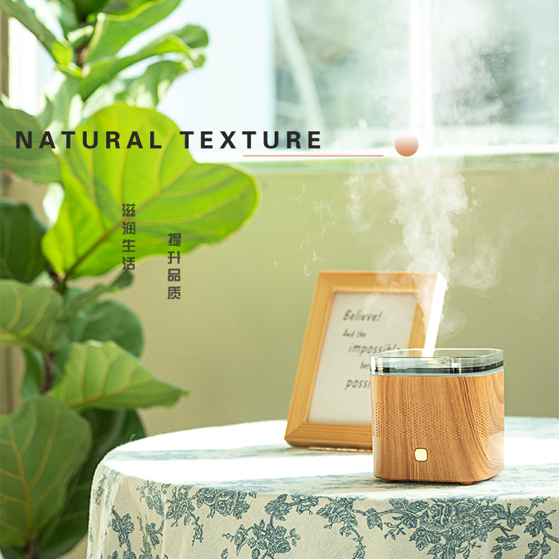 Wood Grain Mini Aroma Diffuser & Humidifier - Ultrasonic Essential Oil Atomizer