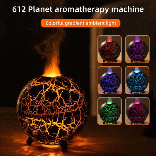 Crack Planet RGB Flame Aroma Diffuser - Ultrasonic Cool Mist Maker