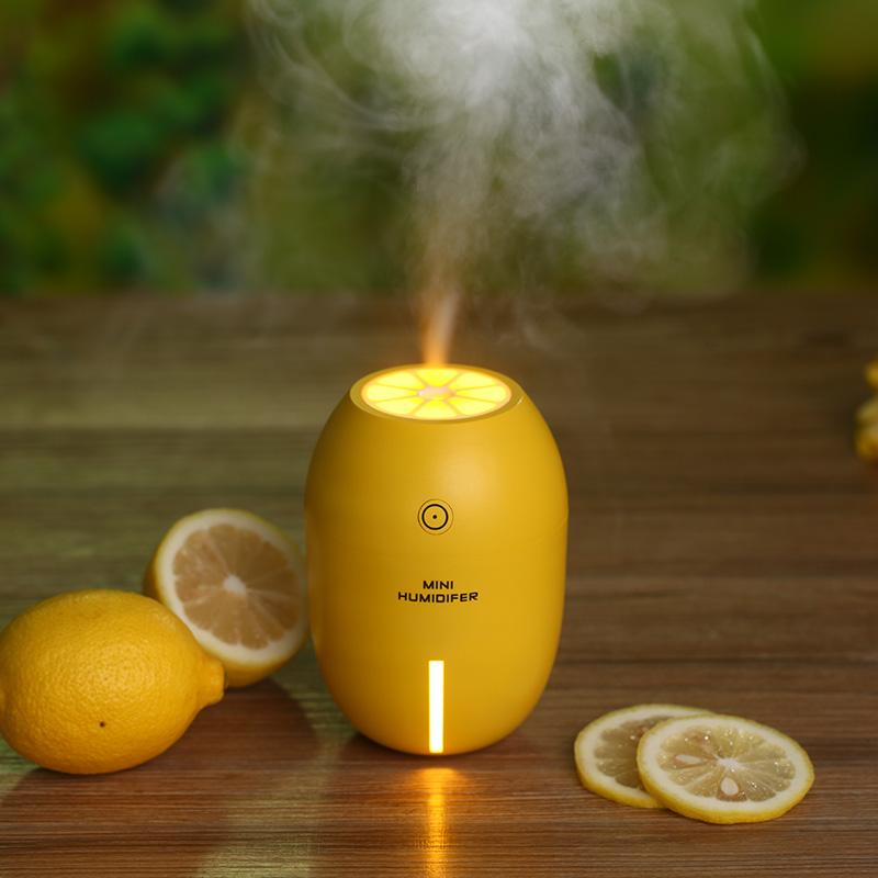 180ml USB Air Humidifier & Purifier with LED Lamp - Aromatherapy Diffuser for Home and Car