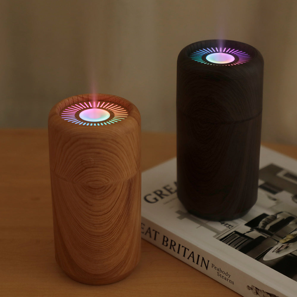 Wood Grain L13 Mini USB Aromatherapy Humidifier & Night Light