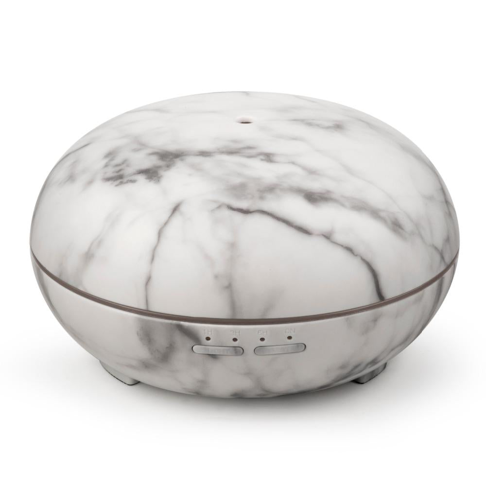 Ultrasonic Air Humidifier with Marble Grain LED Light - Aromatherapy Enhancer