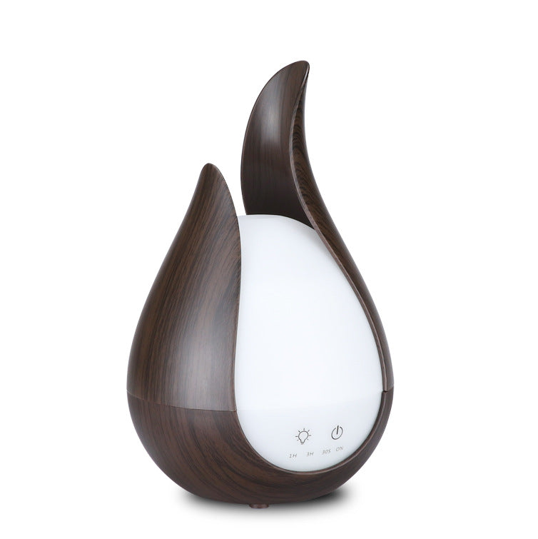 200ml Wood Grain Aroma Diffuser Ultrasonic Vase Humidifier for Clean, Fresh Air