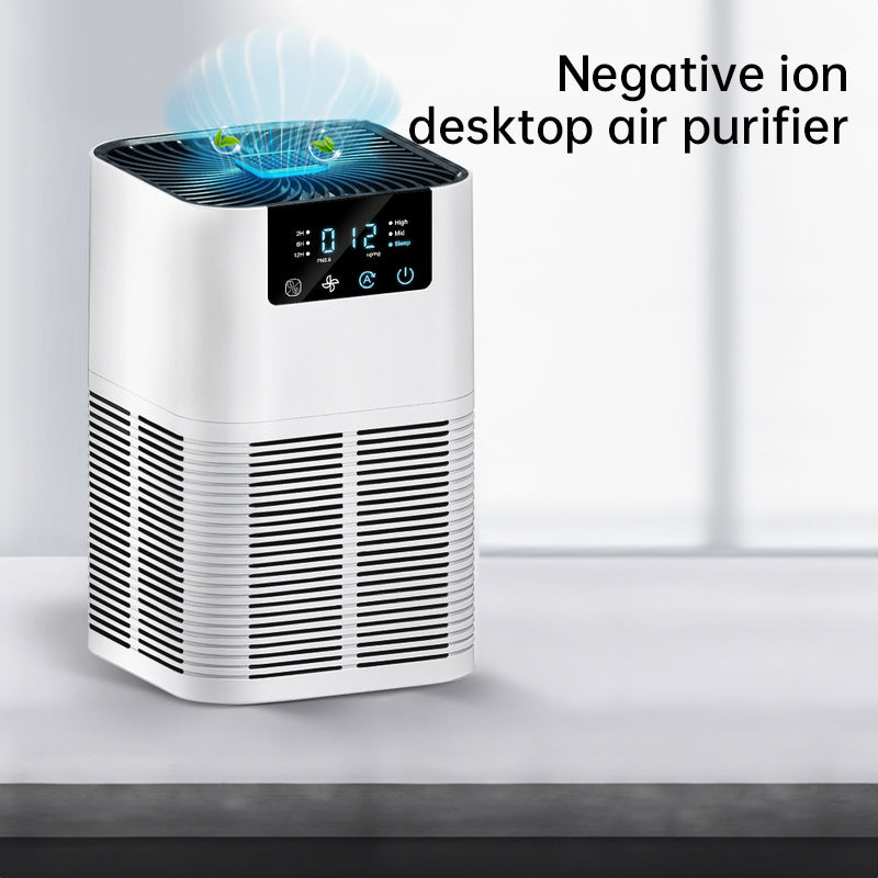 Negative Ion Desktop Air Purifier for Indoor Formaldehyde Sterilization and Odor Removal