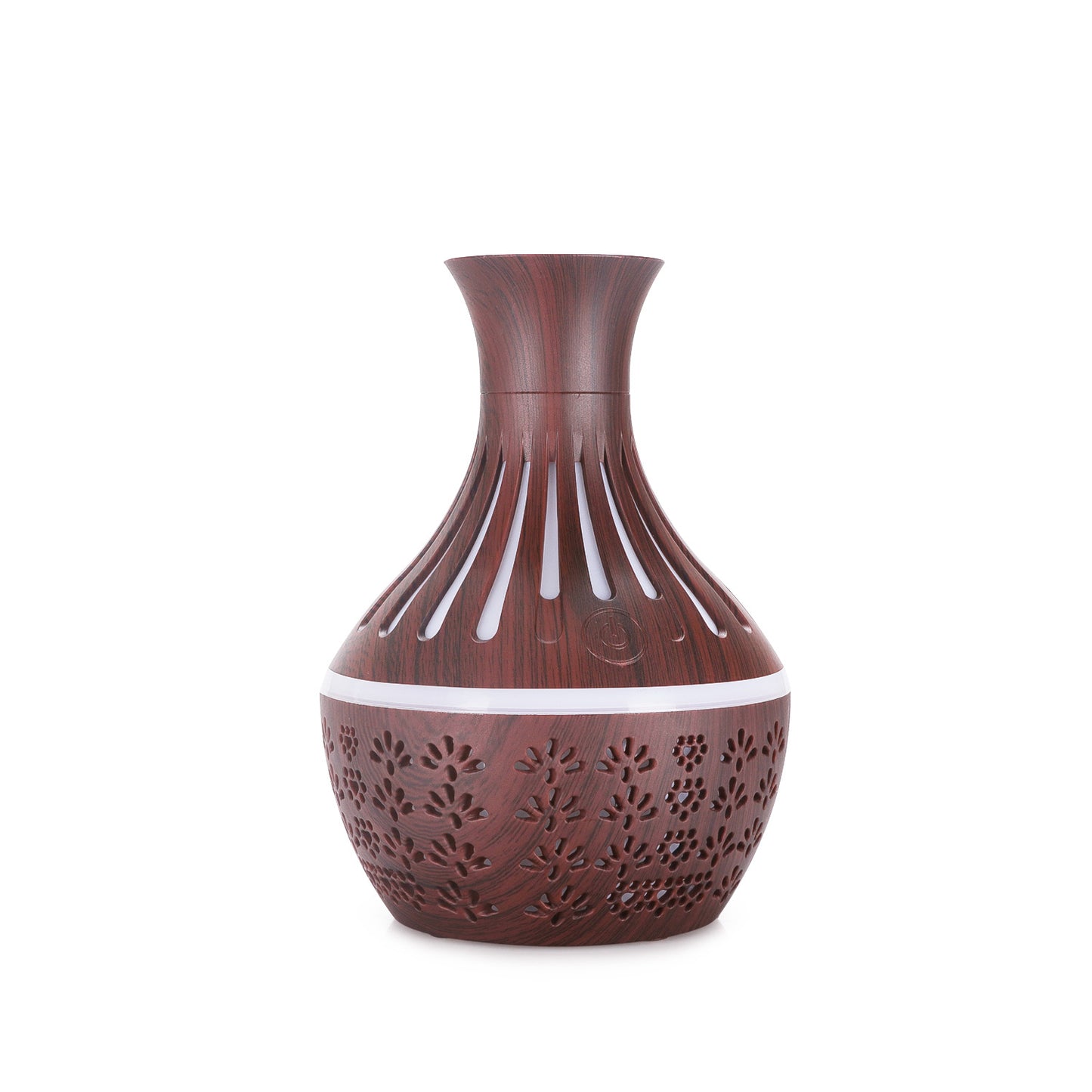 Round Mouth Vase Hollow Cotton Swab Humidifier - 5V Touch Control, 300ml